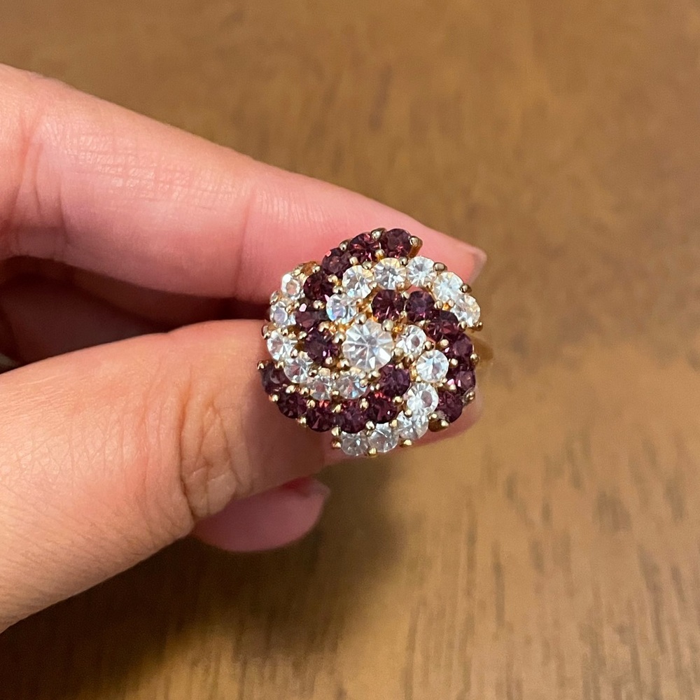 Beautiful contemporary vintage vibe cocktail ring